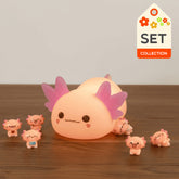 Axolotl Adorable Light with Miniature Figurine: Perfect Gift & Home Decor