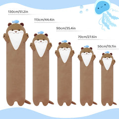 MeWaii® Loooong Family Original Design Fishy Otter Plush Long Stuffed Animal Kawaii Plush Pillow Squishy Toy