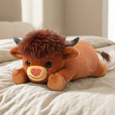MeWaii® 5lbs Highland Cow Weighted Stuffed Animal – Microwavable Plush Heating Pad for Anxiety Relief, Cramps & Sleep Gift