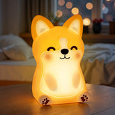 MeWaii® Corgi Puppy Adorable Squishy Silicone LED Night Light - Perfect Gift for Kids and Girls