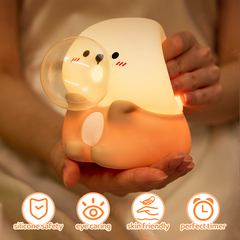 MeWaii® Otter Bubble Blowing Baby Squishy Silicone Night Light Soft Glow Adorable Funny Perfect for Gift