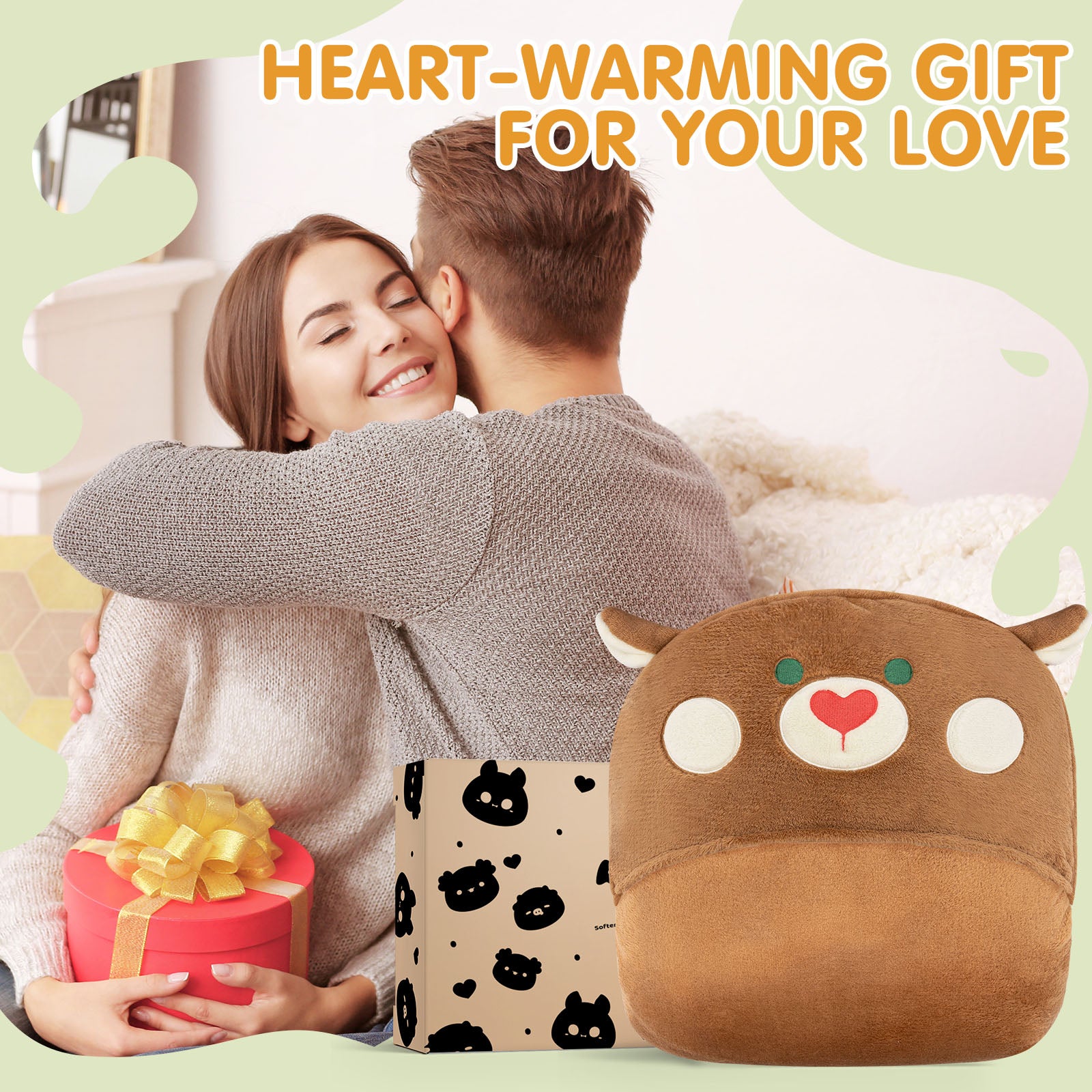 MeWaii Christmas Reindeer Wearable Blanket Hoodie Ultra Soft Oversized Cozy Blanket for Cozy Cuddles & Relaxing Moments