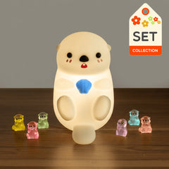 MeWaii® Otter Squishy Silikon-LED-Nachtlicht Limited – Tipplampe, das beste Geschenk für Kinder und Mädchen
