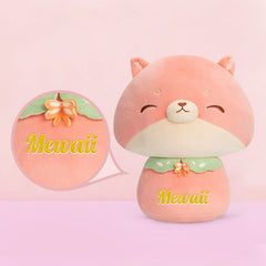 MeWaii® Mushroom Family Little Fox Kawaii Plush Pillow Squish Toy