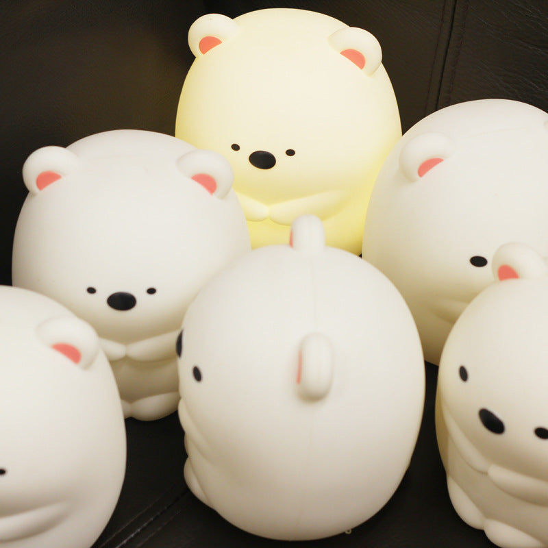 MeWaii® Squishy Silicone Hug Bear LED Night Light - Perfect Gift for Kids and Girls