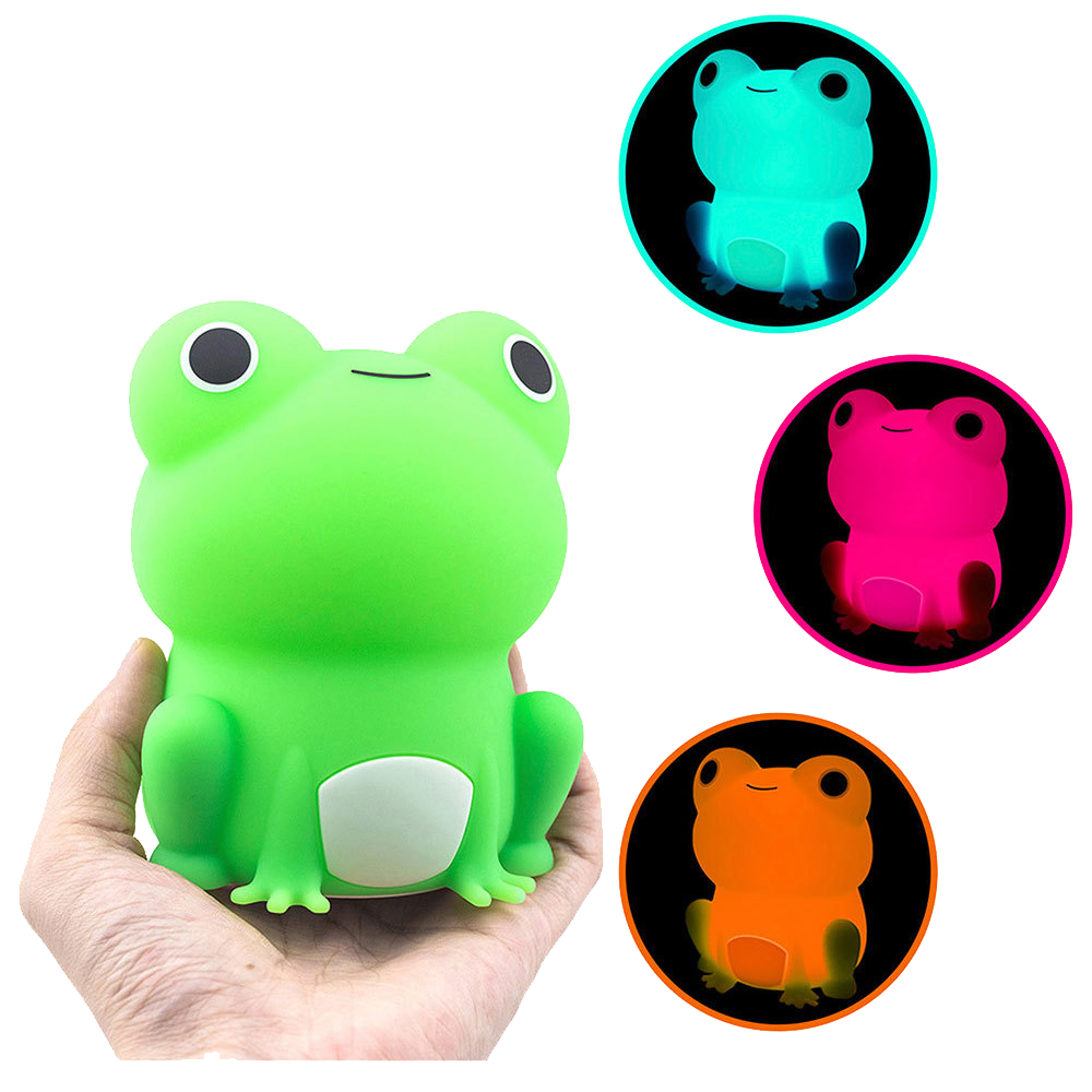 Squishy Silikon-LED-Nachtlicht mit eigenartigem Froschmotiv – perfektes Geschenk für Kinder und Mädchen