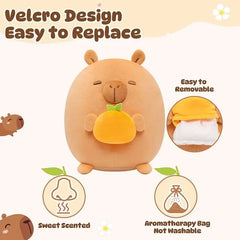 MeWaii® Fragrance Plush Toy Tangerine Capybara Stuffed Animal with Aromatherapy Lavender Scent 8 inches Stuffed Plushie
