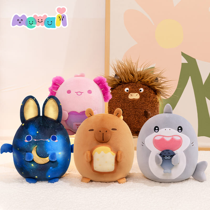 MeWaii® Stuffed Animal Kawaii Sharks Plush Pillow Squishy Toy With Hoodie