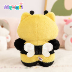 MeWaii® Squishy Kitten with Bee Hoodie Plush Kawaii Pillow Plush Toy