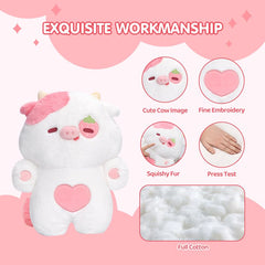 MeWaii® Squishy Berry Cow Plush Kawaii Pillow Plush Toy