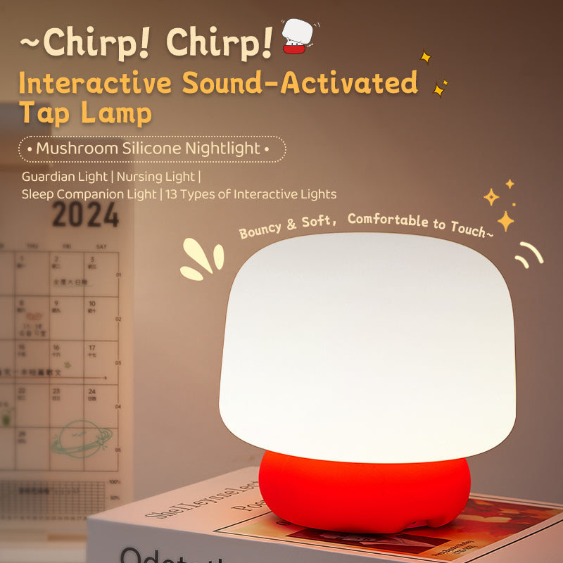 MeWaii® Mushroom LED Squishy Tap Tap Night Light Lamp