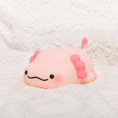 Squishy Silicone Lazy Axolotl LED Night Light - Perfect Gift for Kids and Girls