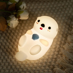 MeWaii® Otter Squishy Silikon-LED-Nachtlicht Limited – Tipplampe, das beste Geschenk für Kinder und Mädchen