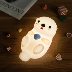 MeWaii® Otter Squishy Silikon-LED-Nachtlicht Limited – Tipplampe, das beste Geschenk für Kinder und Mädchen