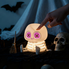 MeWaii Cute Skull Silicone Squishy Night Light - Perfect Gift for Friends