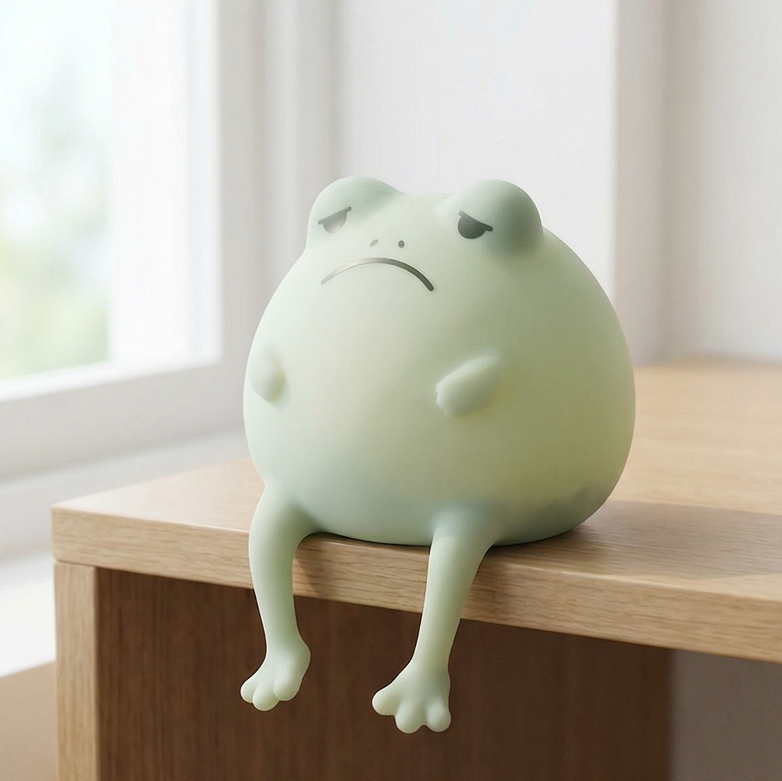 Sad Frog Silicone Squishy Night Light Cute Sitting LED Lamp Perfect Gift