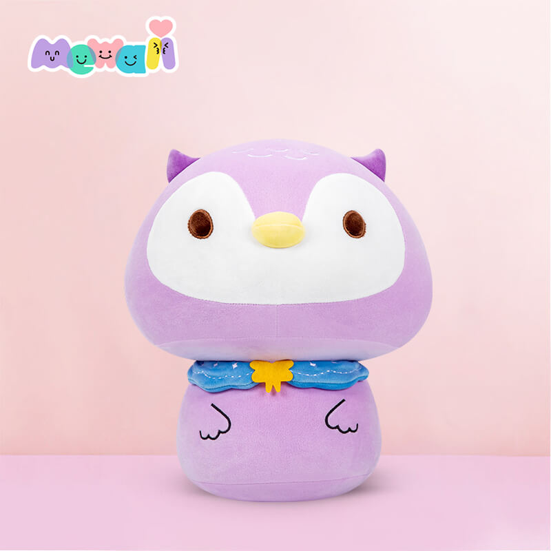 MeWaii® Mushroom Family Purple Owl Kawaii Plush Pillow Squishy Toy