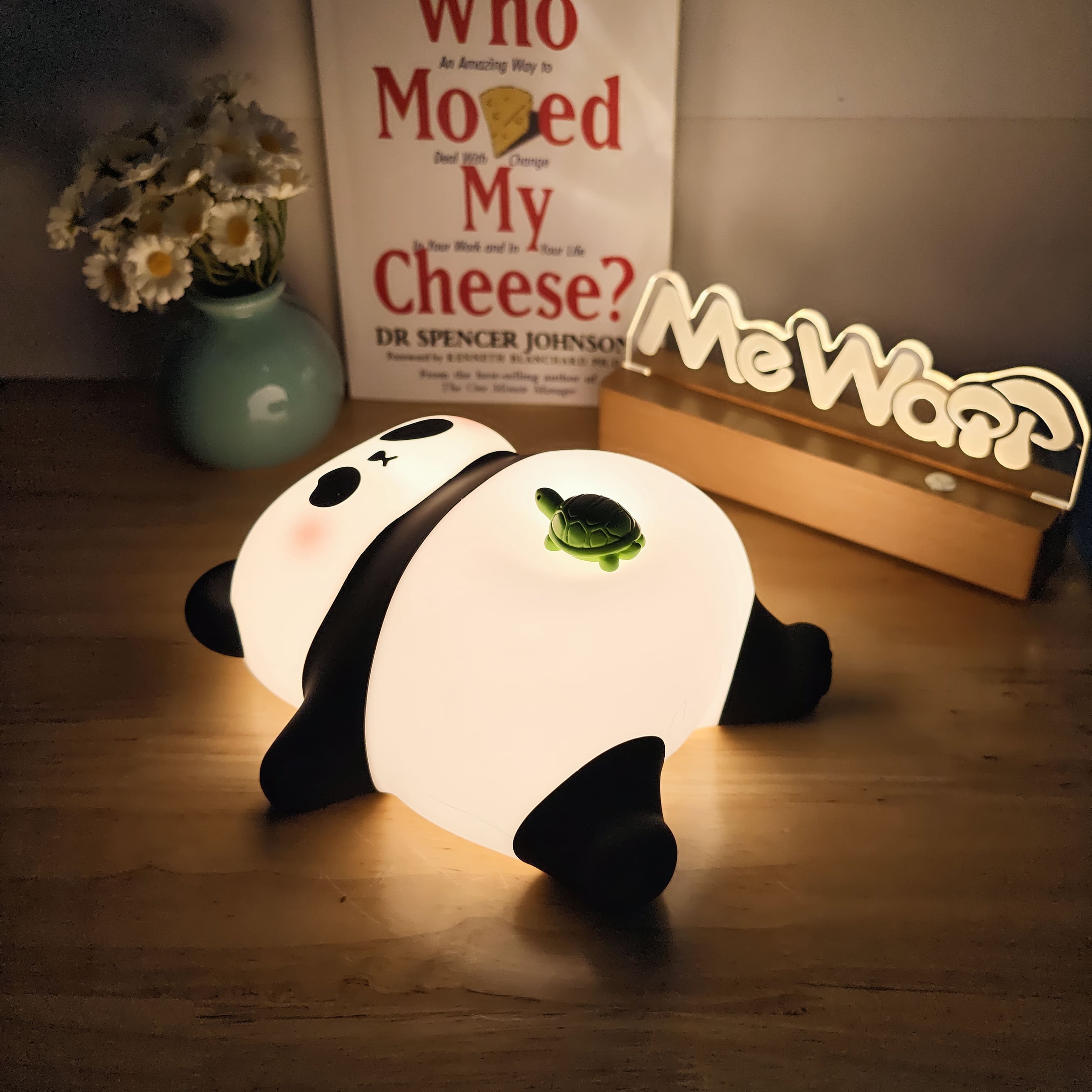 MeWaii® Napping Panda Breathing Squishy Silicone Companion Sound LED Night Light Perfect Gift