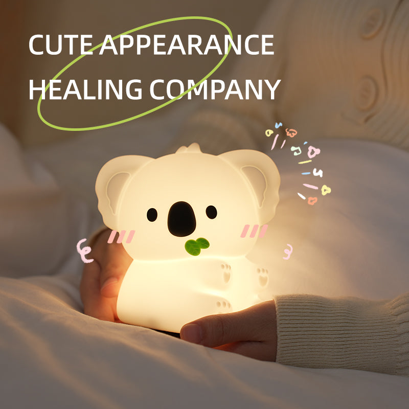Veilleuse LED Koala en silicone souple - Cadeau idéal pour les enfants et les filles