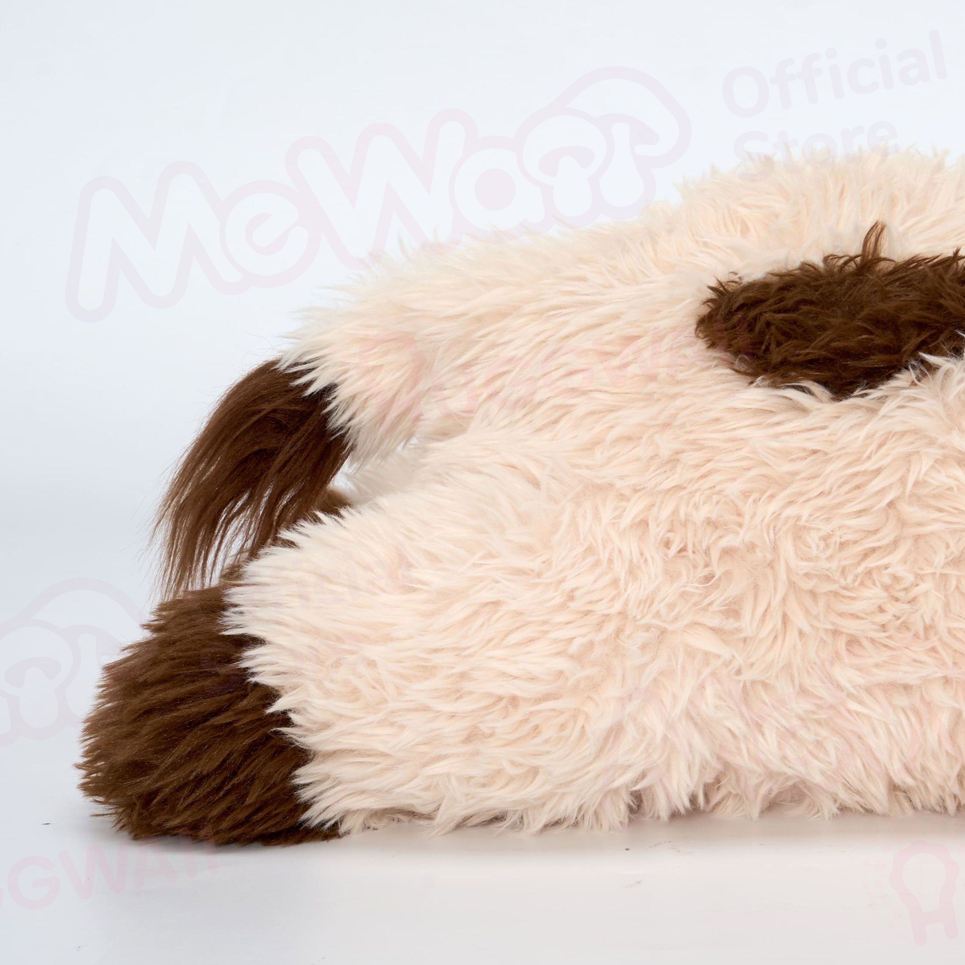 MeWaii® Brown Cow Fuzzy Long Haired Weighted Stuffed Animal
