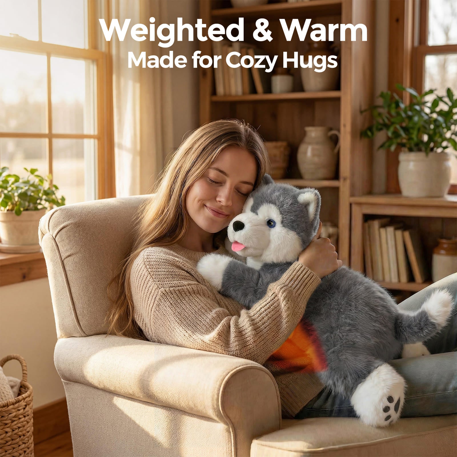 MeWaii® Alaskan Malamute Weighted Stuffed Animal