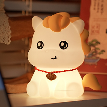 Little Pony Silicone Squishy Night Light Cute Sitting LED Lamp Perfect Gift