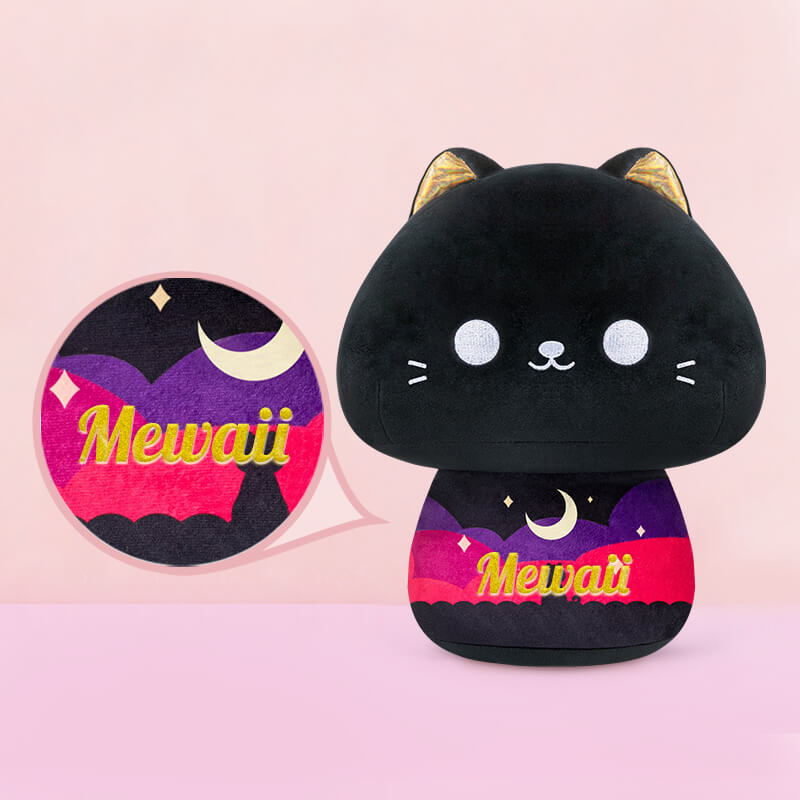 MeWaii® Mushroom Family Evening Star Kitten Kawaii Plush Pillow Squish Toy