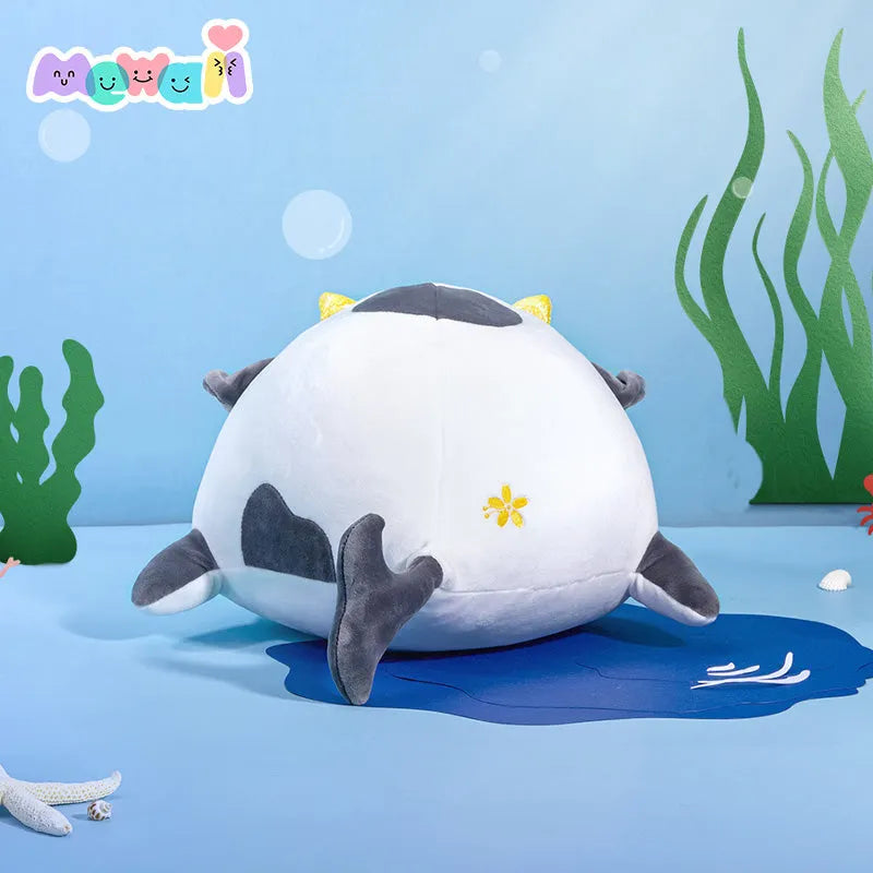 MeWaii® Ocean Series Black Whale Cow Stuffed Animal Kawaii Plush Pillow Squishy Toy