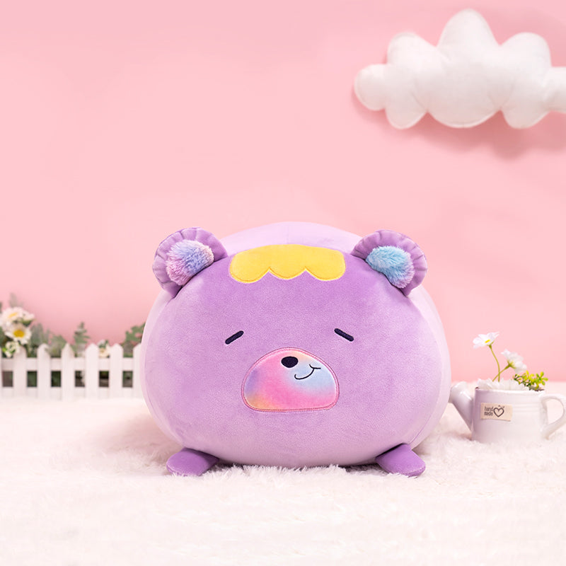MeWaii® Fluffffy Family Purple Bear Stuffed Animal Kawaii Plush Pillow Squishy Toy