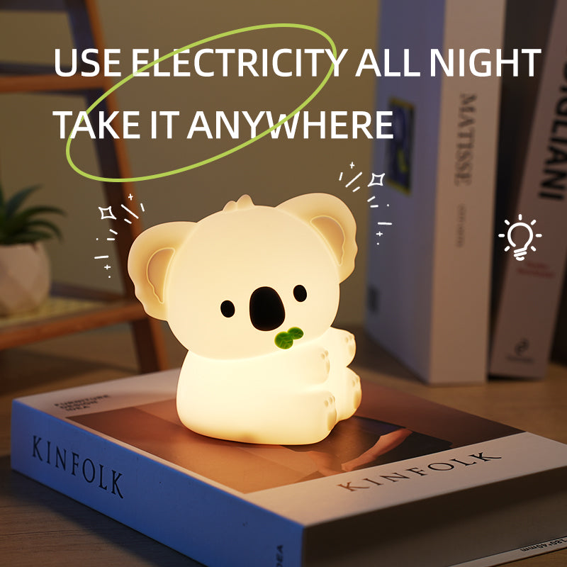 Veilleuse LED Koala en silicone souple - Cadeau idéal pour les enfants et les filles