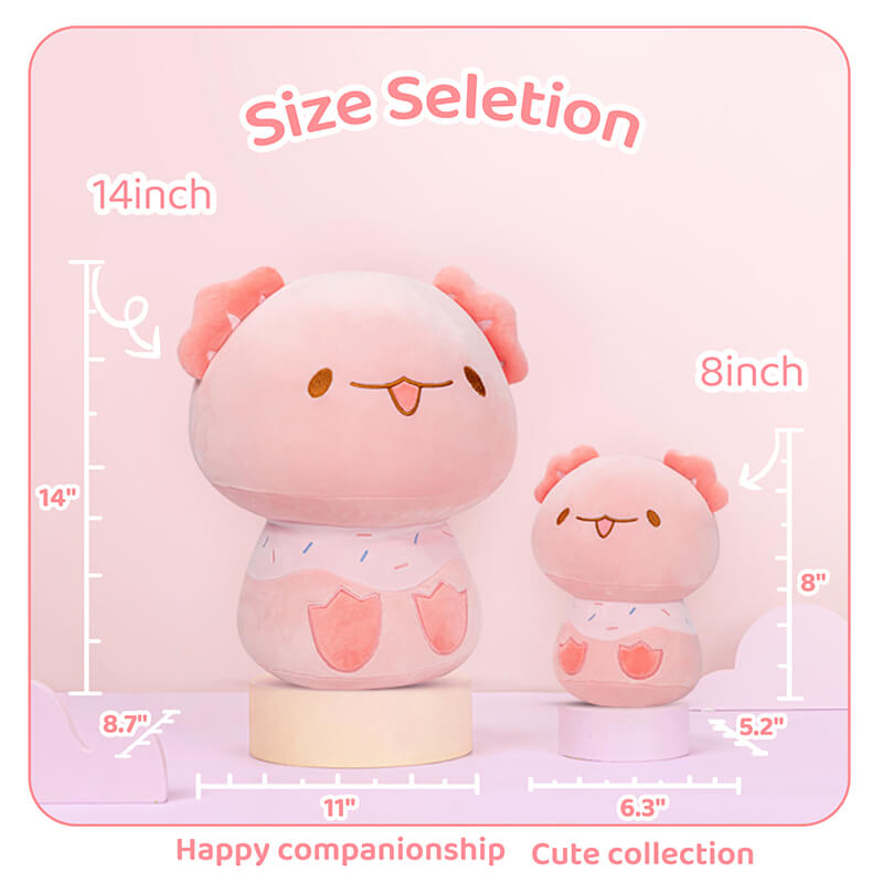 MeWaii® Mushroom Family Axolotl Kawaii Plush Pillow Squish Toy