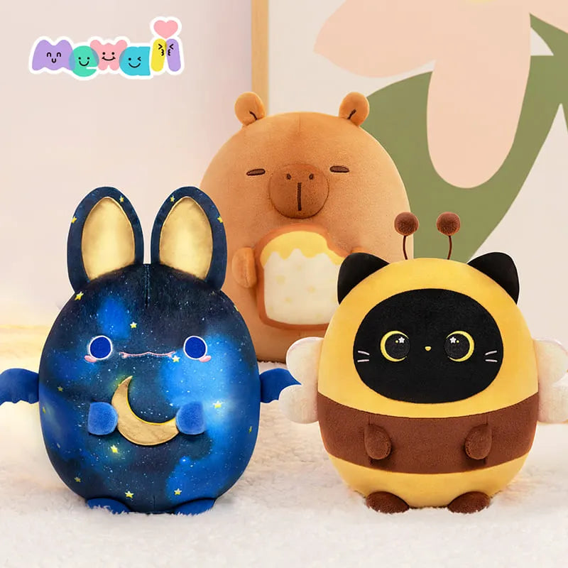 MeWaii® Stuffed Animal Kawaii Buttered Breaded Capybara Plush Pillow Squishy Toy With Hoodie