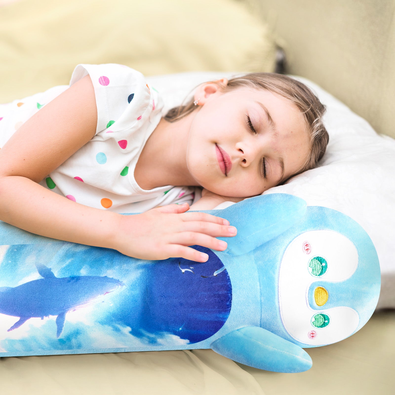 MeWaii® Loooong Family Original Design Glacier Blue Penguin Plush Long Stuffed Animal Kawaii Plush Pillow Squishy Toy