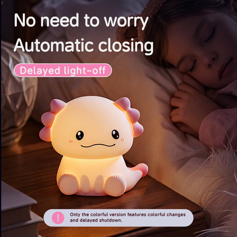 MeWaii® Axolotl Adorable Squishy Silicone Soft Night Light Lamp Best Gift for Girls Kids