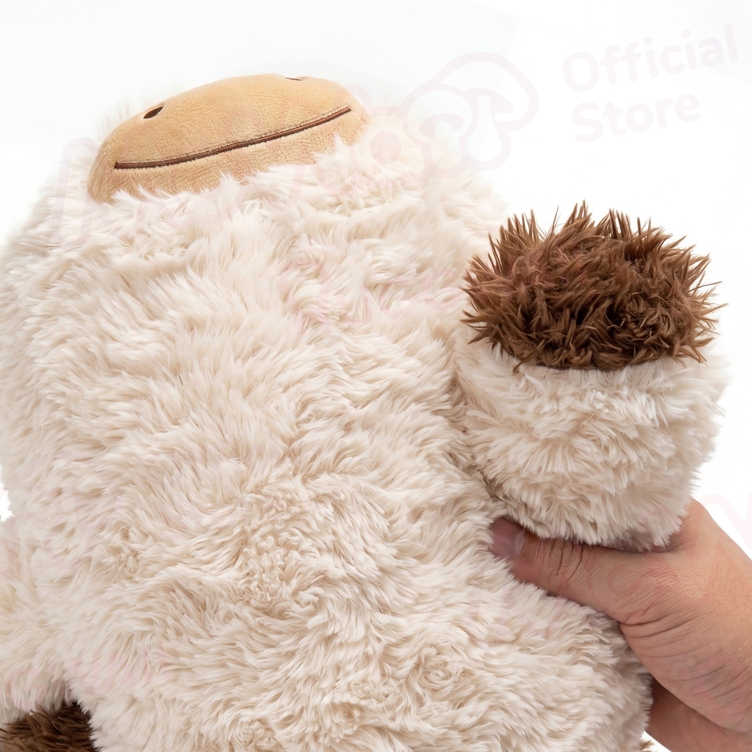 MeWaii® Brown Cow Fuzzy Long Haired Weighted Stuffed Animal