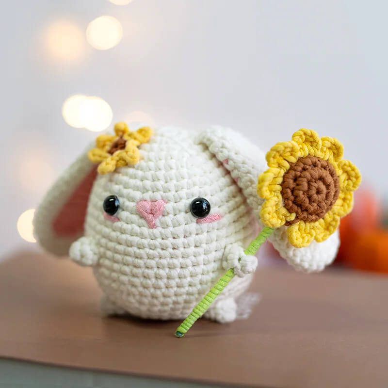 MeWaii® Crochet Original Designed Animal Crochet Kit for Beginners with Easy Peasy Yarn