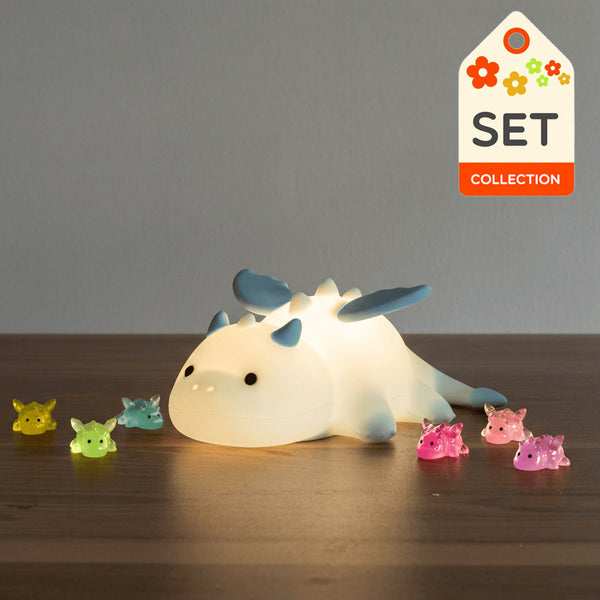 Veilleuse LED en silicone souple en forme de bébé dragon – Cadeau idéal pour les enfants et les filles