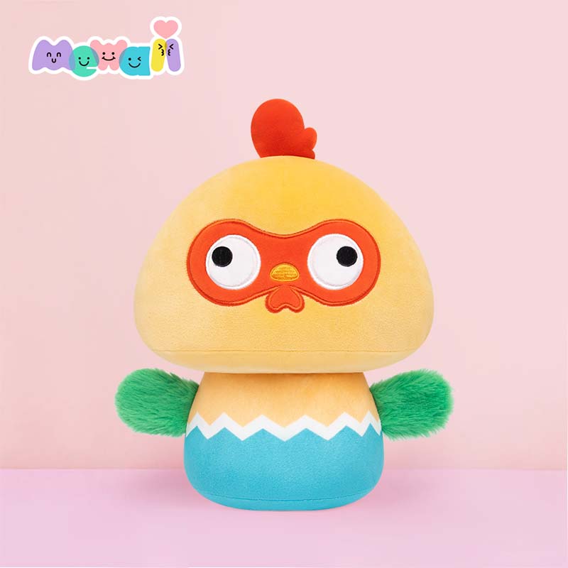 MeWaii® Mushroom Family Rooster Kawaii Plush Pillow Squish Toy