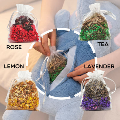 3rd Anniversary Free Gift Scented Sachet 4-Piece Set for Heated Weighted Plush