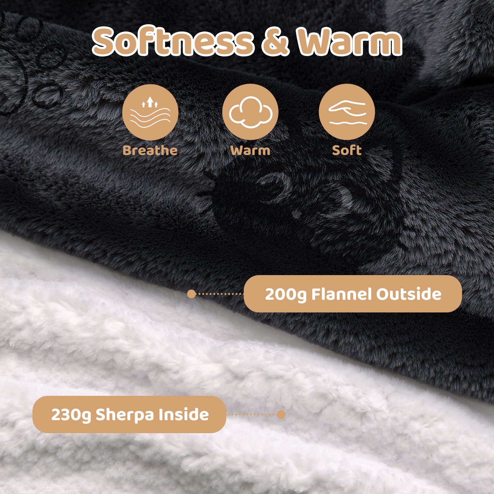 Mewaii® Wearable Blanket Hoodie Ultra Soft Cozy Flannel Hoodie Blanket with Pockets