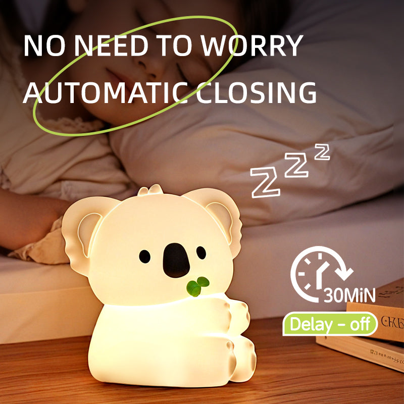 Veilleuse LED Koala en silicone souple - Cadeau idéal pour les enfants et les filles