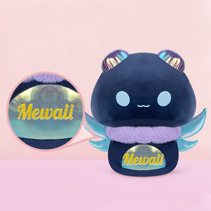 MeWaii® Mushroom Family Blue Dragonfly Kawaii Plush Pillow Squish Toy