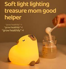 Squishy Silikon Yoga Capybara LED-Nachtlicht - perfektes Geschenk für Kinder und Mädchen