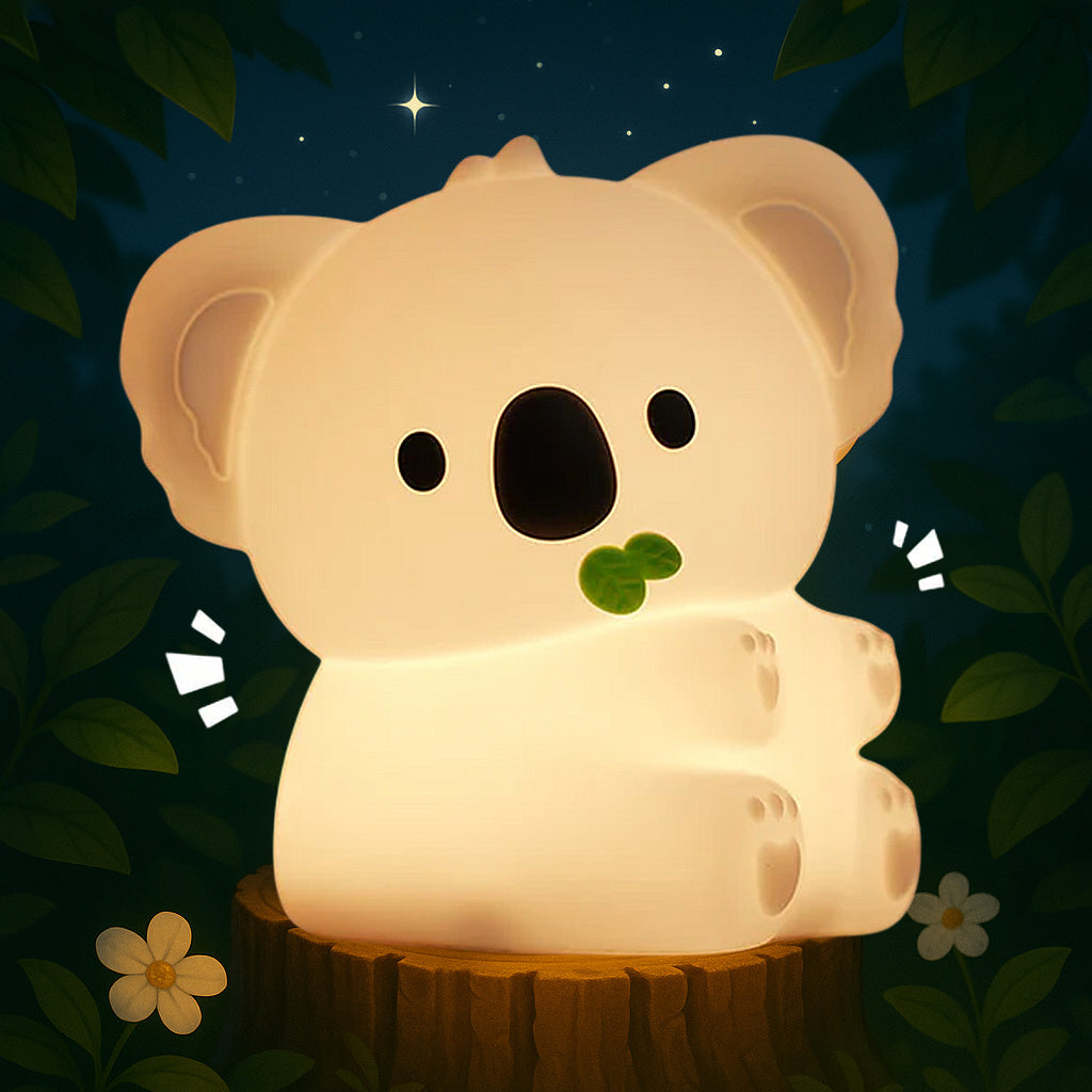 Veilleuse LED Koala en silicone souple - Cadeau idéal pour les enfants et les filles