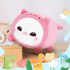 MeWaii® Fluffffy Family Pink Piggy Hood Cat Plush Stuffed Animal Kawaii Plush Pillow Squishy Toy