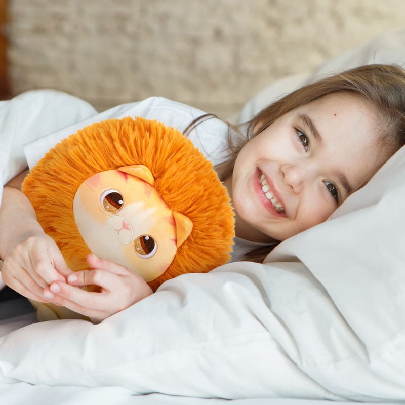 MeWaii® Stuffed Animal Kawaii Kitten with Lion Cat Plush Pillow Squishy Toy With Hoodie