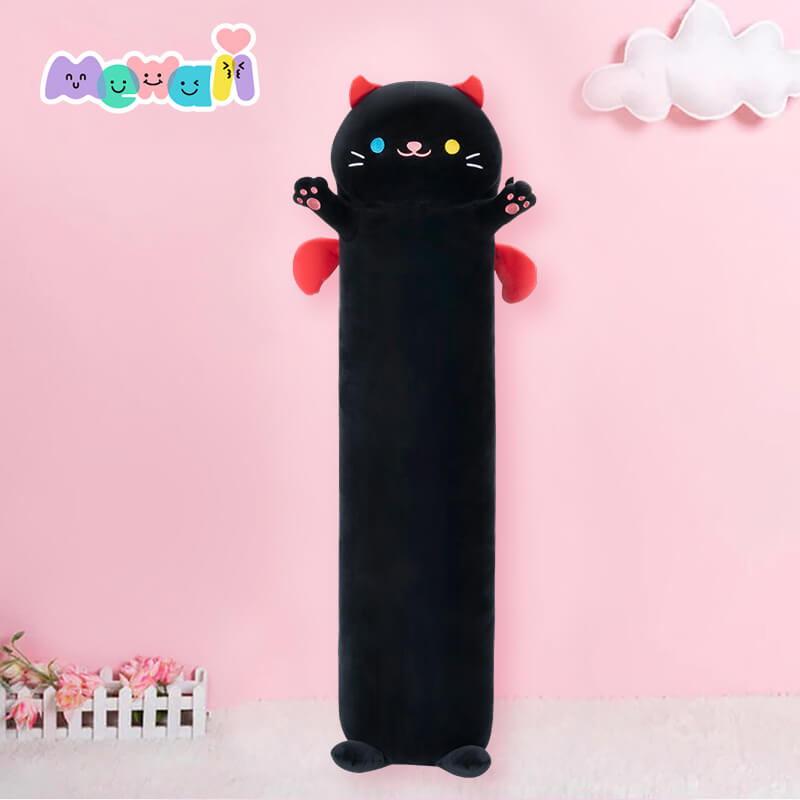 MeWaii® Original Design Devil Kitten Black-Raising Hand Stuffed Animal Kawaii Plush Pillow Squishy Toy