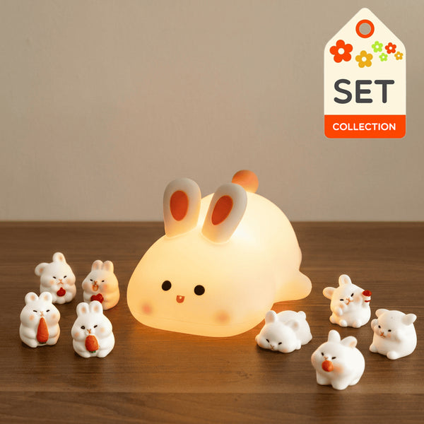 Lampe veilleuse LED en forme de lapin mignon