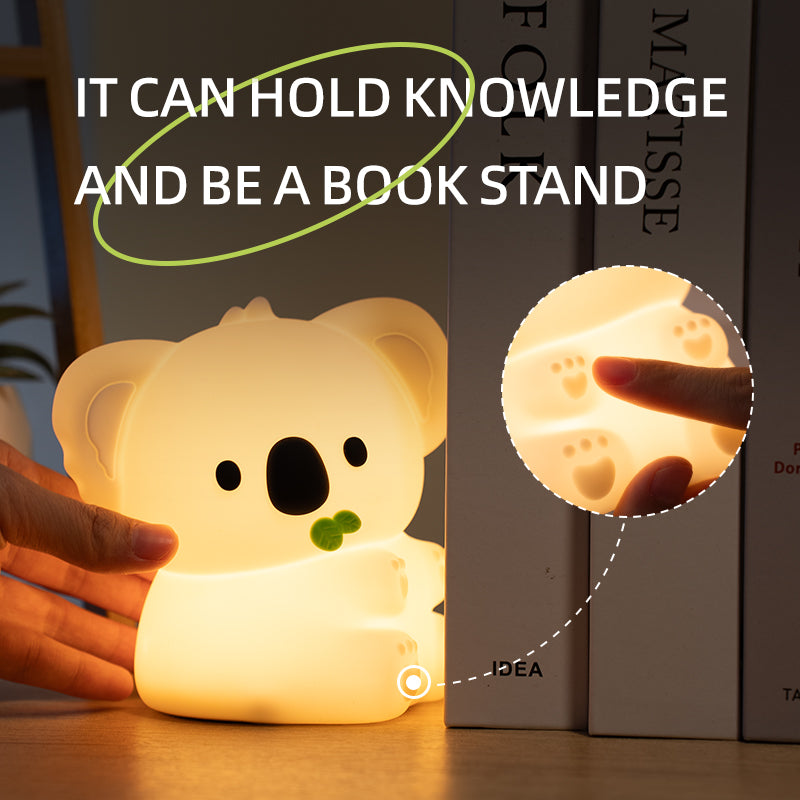 Veilleuse LED Koala en silicone souple - Cadeau idéal pour les enfants et les filles