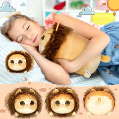 MeWaii® Fluffffy Family Cat with Lion Cat Stuffed Animal Kawaii Plush Pillow Squishy Toy